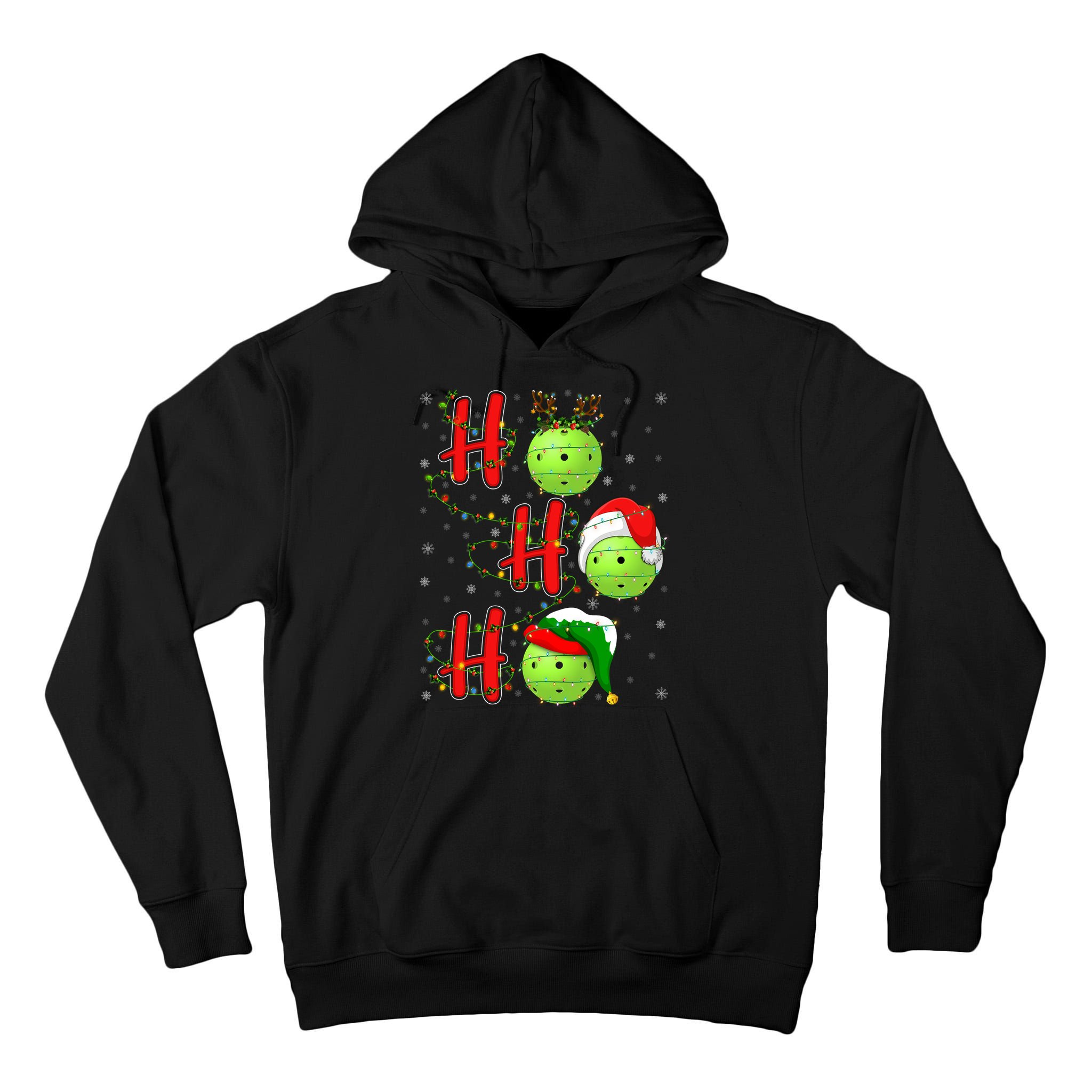 Matching Family Xmas Santa Ho Ho Ho Pickleball Christmas Tall Hoodie