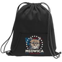 Meowica Fluff Yeah Funny Patriotic Cat 4th of July  Wo Sweatshirt Cinch Pack Bag