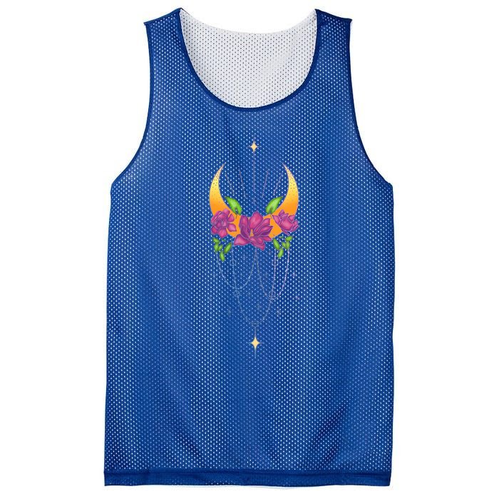 Moon Flower Yoga Spiritual Occult And Magic Gift Mesh Reversible Basketball Jersey Tank