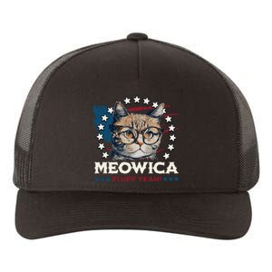 Meowica Fluff Yeah Funny Patriotic Cat 4th of July Yupoong Adult 5-Panel Trucker Hat