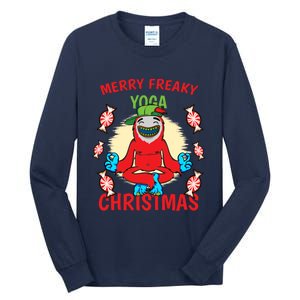 Merry Freaky Yoga Christmas Tall Long Sleeve T-Shirt