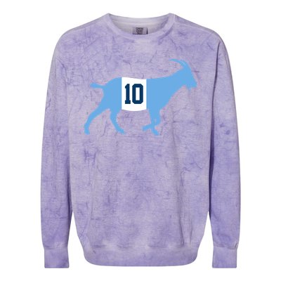 Messi Goat #10 Argentina Soccer Colorblast Crewneck Sweatshirt