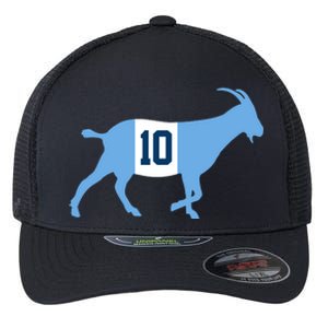 Messi Goat #10 Argentina Soccer Flexfit Unipanel Trucker Cap