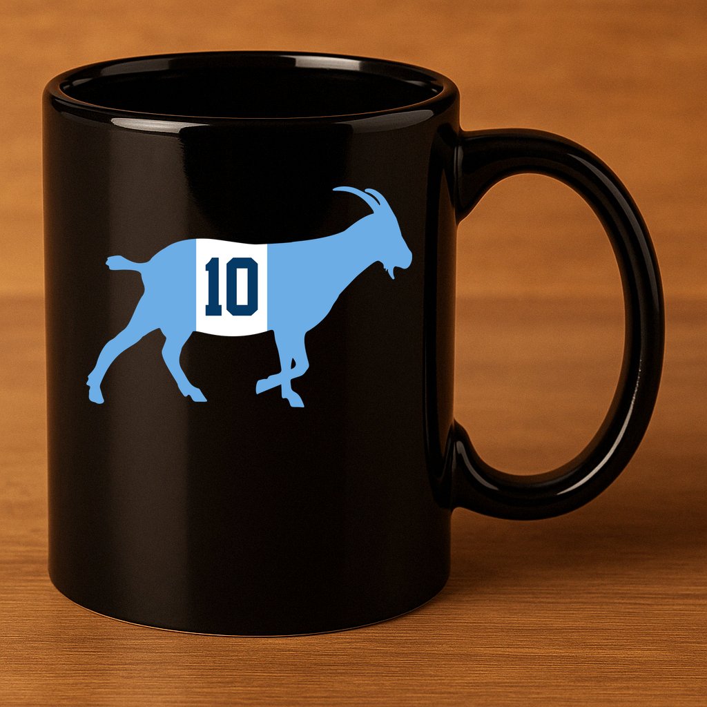 Messi Goat #10 Argentina Soccer 11oz C Handle Ceramic Mug