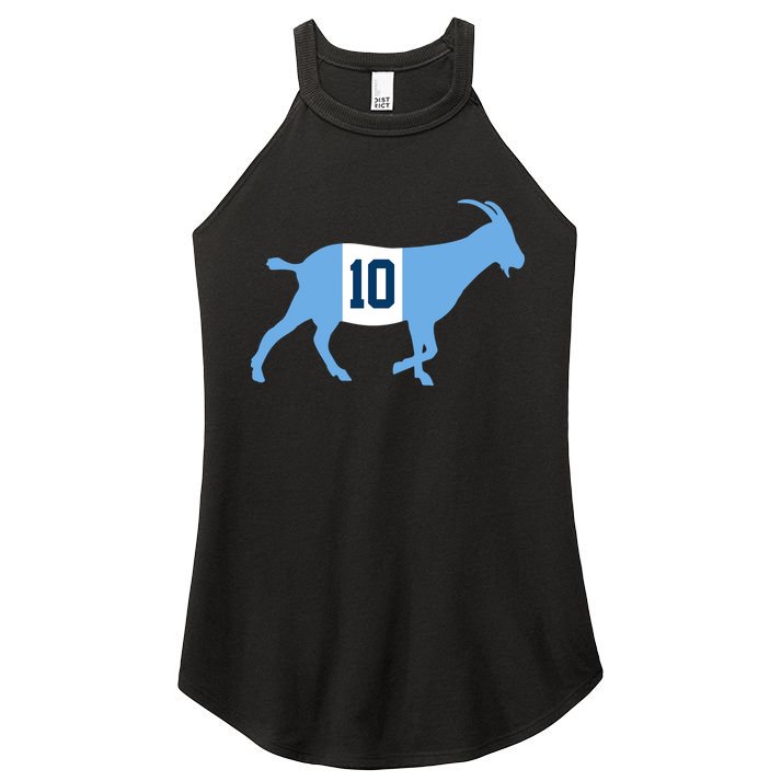 Messi Goat #10 Argentina Soccer Women's Perfect Tri Rocker Tank