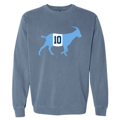 Messi Goat #10 Argentina Soccer Garment-Dyed Sweatshirt