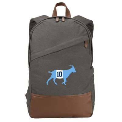 Messi Goat #10 Argentina Soccer Cotton Canvas Backpack