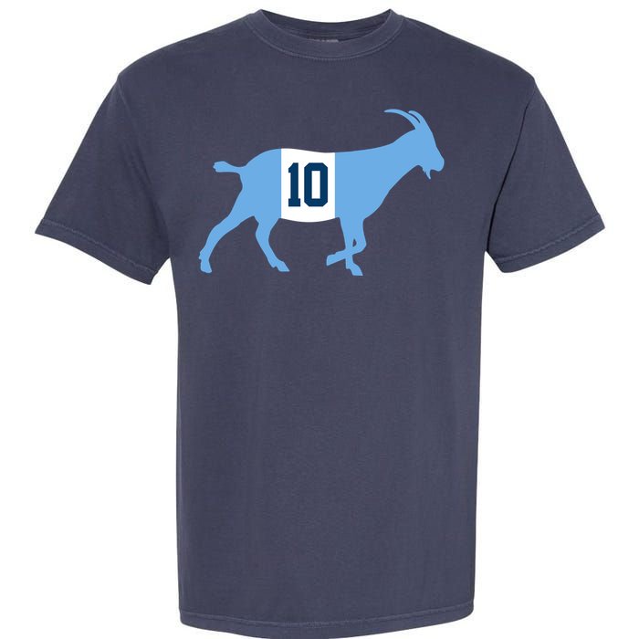 Messi Goat #10 Argentina Soccer Garment-Dyed Heavyweight T-Shirt