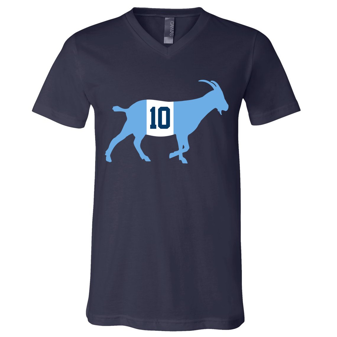 Messi Goat #10 Argentina Soccer V-Neck T-Shirt