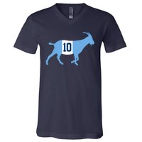 Messi Goat #10 Argentina Soccer V-Neck T-Shirt