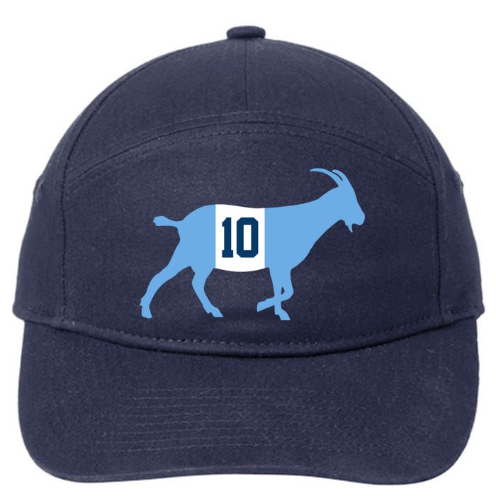 Messi Goat #10 Argentina Soccer 7-Panel Snapback Hat