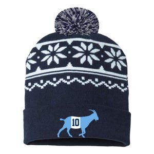 Messi Goat #10 Argentina Soccer USA-Made Snowflake Beanie