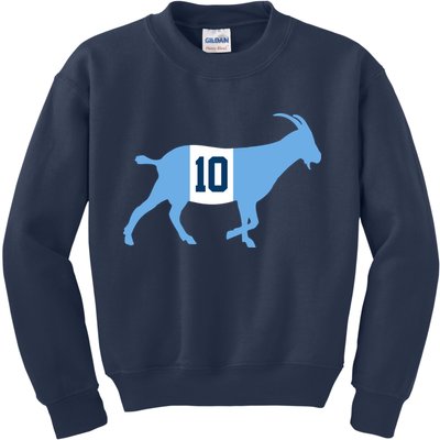 Messi Goat #10 Argentina Soccer Kids Sweatshirt