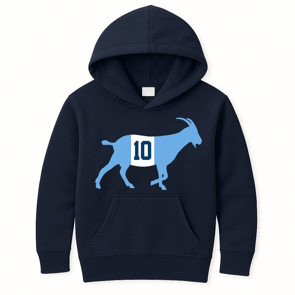 Messi Goat #10 Argentina Soccer Kids Hoodie