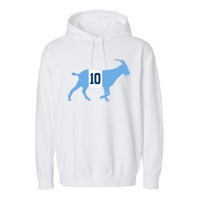 Messi Goat #10 Argentina Soccer Garment-Dyed Fleece Hoodie