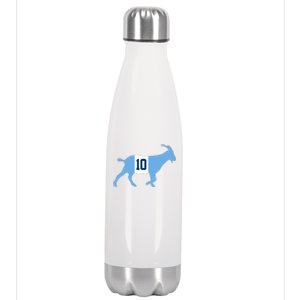 Messi Goat #10 Argentina Soccer Stainless Steel Insulated Water Bottle