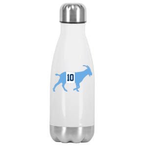 Messi Goat #10 Argentina Soccer Stainless Steel Insulated Water Bottle