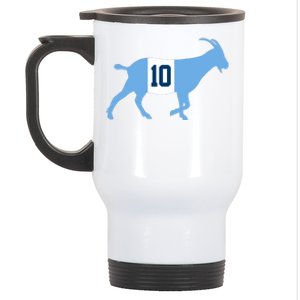 Messi Goat #10 Argentina Soccer Stainless Steel Travel Mug