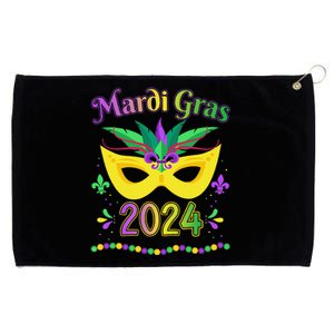 Mardi Gras 2024 Costume With Mask Grommeted Golf Towel