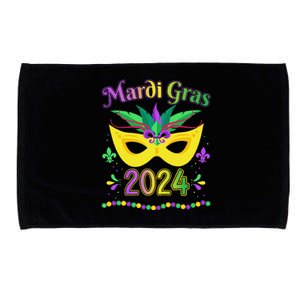 Mardi Gras 2024 Costume With Mask Microfiber Hand Towel