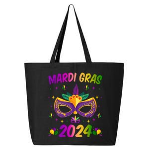 Mardi Gras 2024 Funny Mardi Gras Mask Costume 25L Jumbo Tote