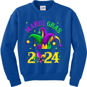 Mardi Gras 2024 Jester Costume Kids Sweatshirt