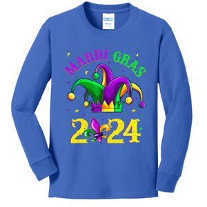 Mardi Gras 2024 Jester Costume Kids Long Sleeve Shirt