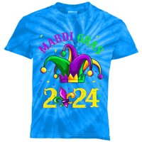 Mardi Gras 2024 Jester Costume Kids Tie-Dye T-Shirt