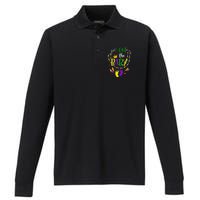 Mardi Gras 2024 I Got The Baby Pregnancy Announcement Performance Long Sleeve Polo