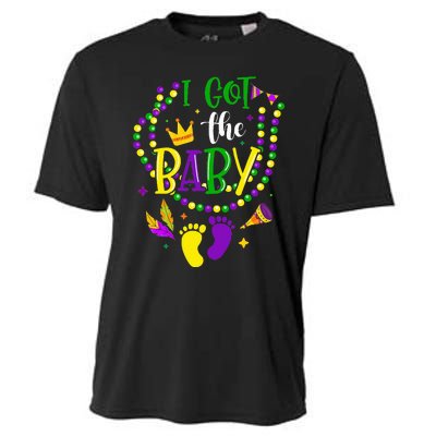 Mardi Gras 2024 I Got The Baby Pregnancy Announcement Cooling Performance Crew T-Shirt