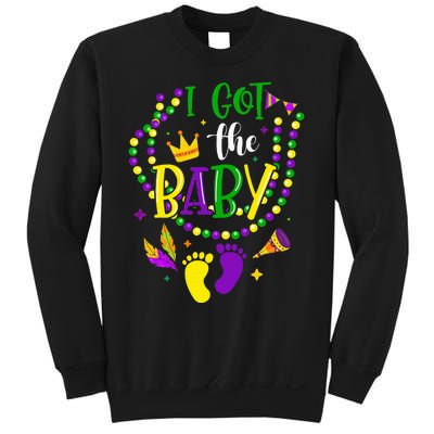 Mardi Gras 2024 I Got The Baby Pregnancy Announcement Sweatshirt