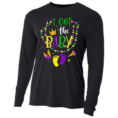 Mardi Gras 2024 I Got The Baby Pregnancy Announcement Cooling Performance Long Sleeve Crew