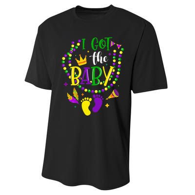 Mardi Gras 2024 I Got The Baby Pregnancy Announcement Performance Sprint T-Shirt