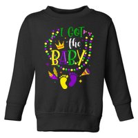 Mardi Gras 2024 I Got The Baby Pregnancy Announcement Toddler Sweatshirt