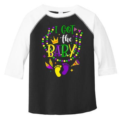 Mardi Gras 2024 I Got The Baby Pregnancy Announcement Toddler Fine Jersey T-Shirt