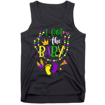 Mardi Gras 2024 I Got The Baby Pregnancy Announcement Tank Top