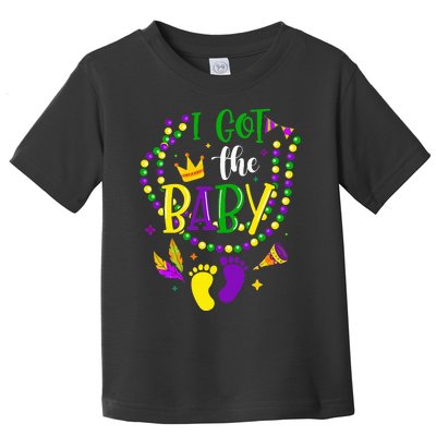 Mardi Gras 2024 I Got The Baby Pregnancy Announcement Toddler T-Shirt