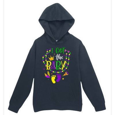 Mardi Gras 2024 I Got The Baby Pregnancy Announcement Urban Pullover Hoodie