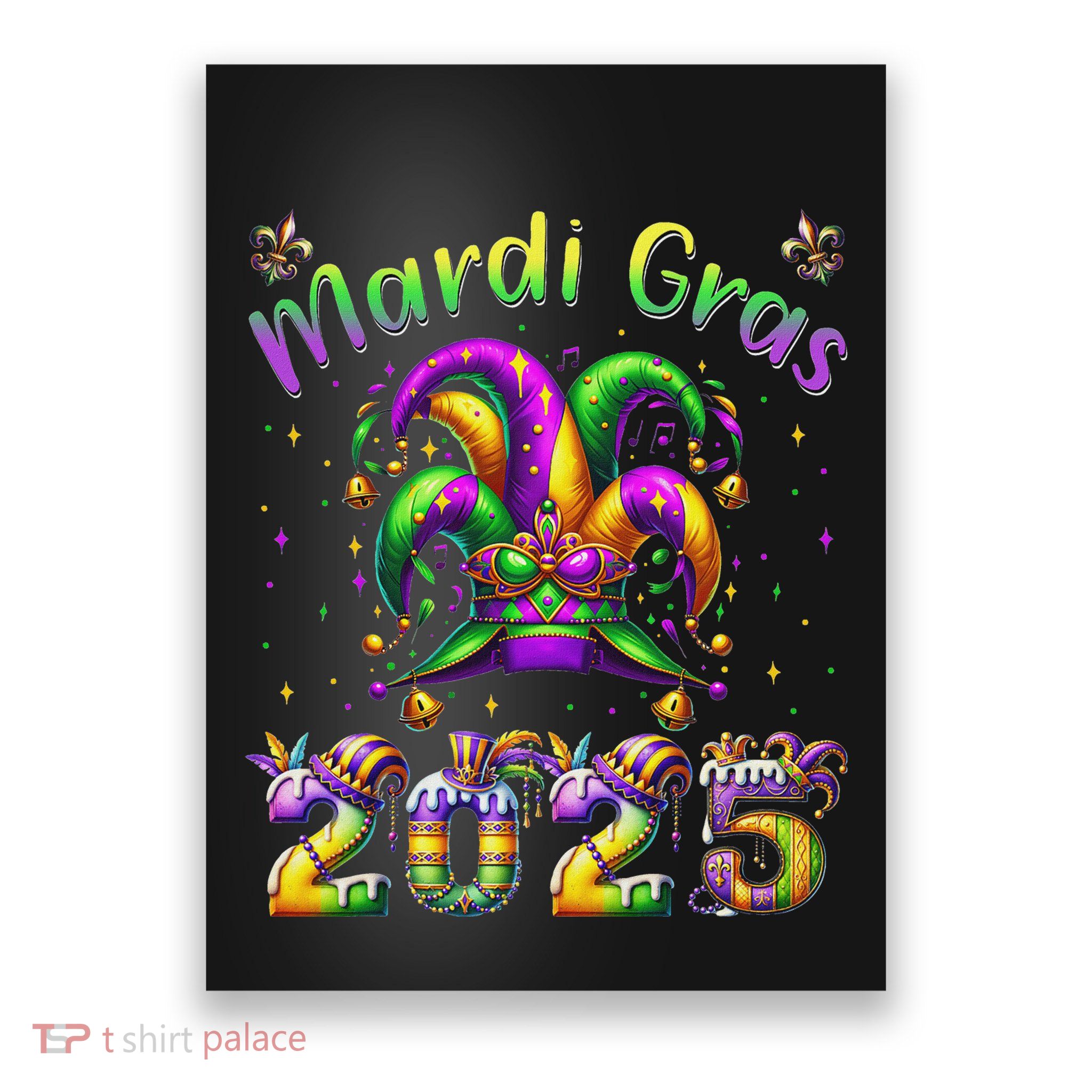 Mardi Gras 2025 Jester Outfit Poster