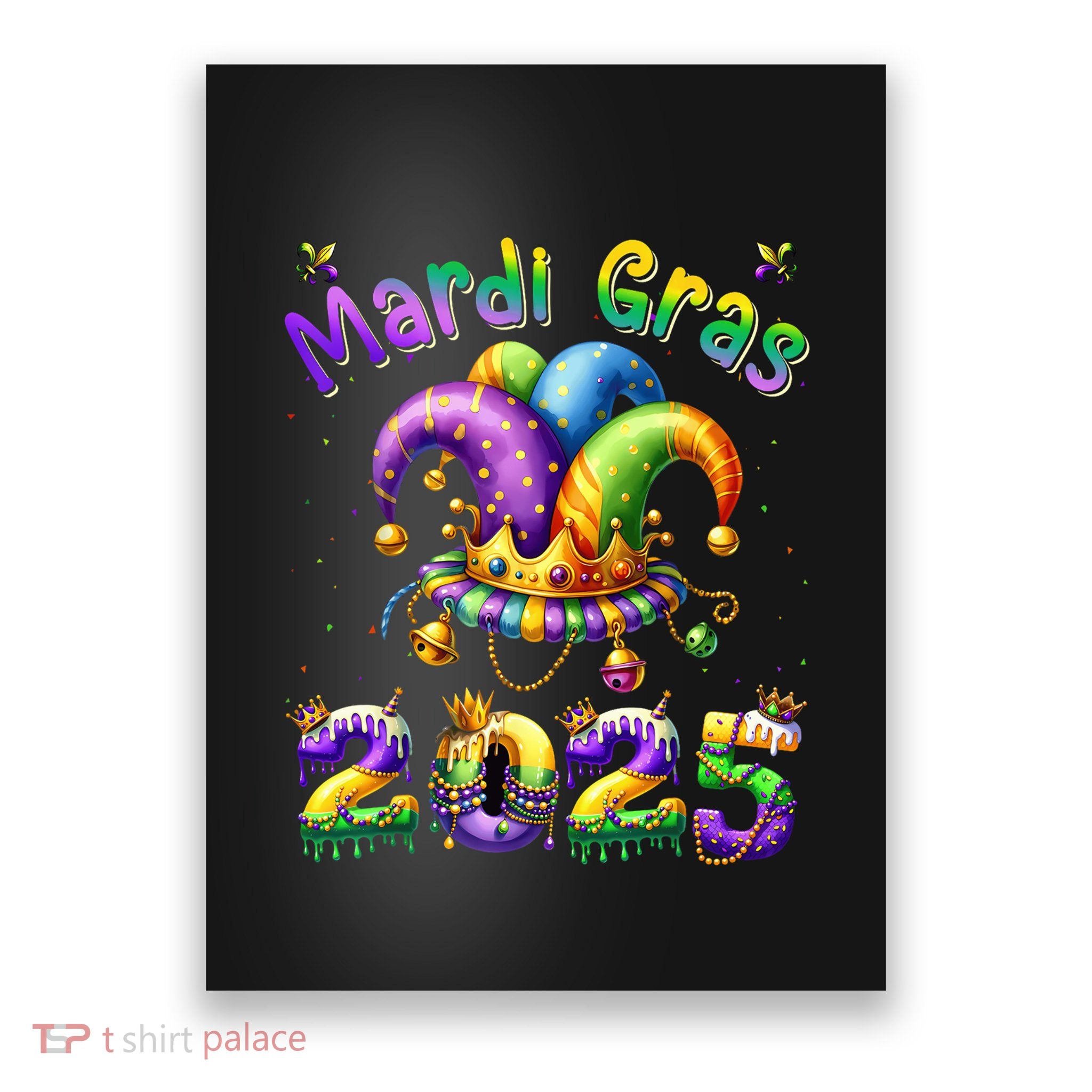 Mardi Gras 2025 Jester Outfit Poster
