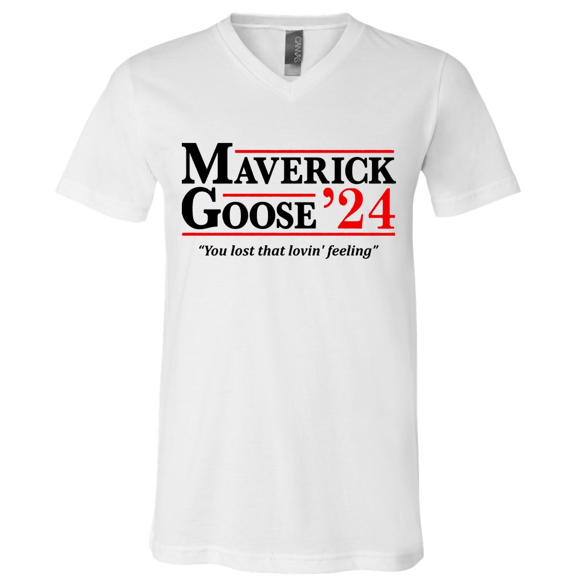 Maverick Goose 24 2024 Election Maverick For President USA Pilot V-Neck T-Shirt