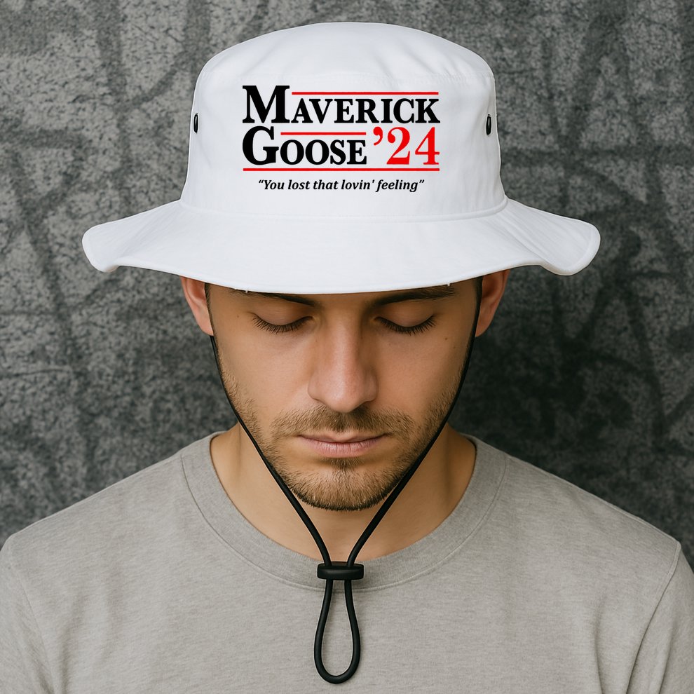 Maverick Goose 24 2024 Election Maverick For President USA Pilot Bucket Hat