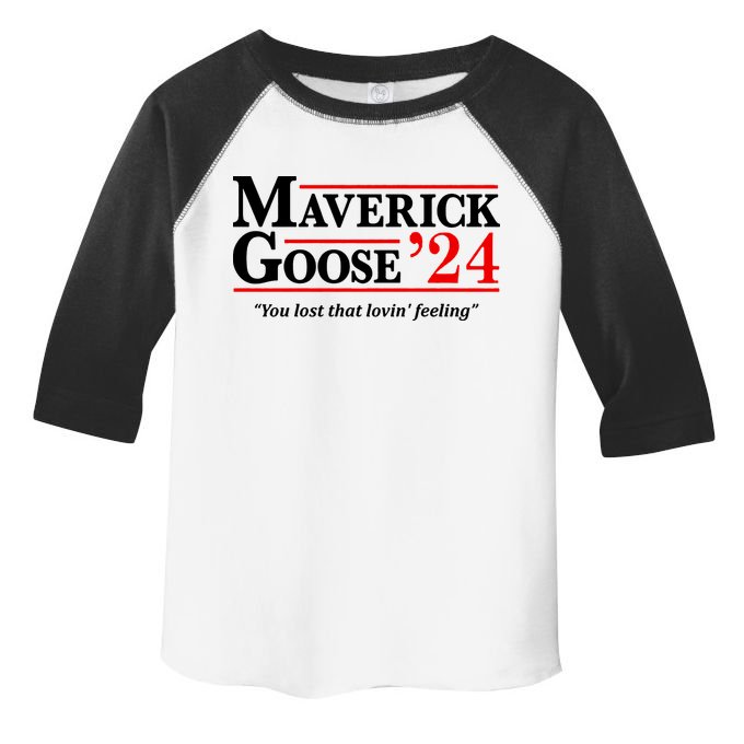 Maverick Goose 24 2024 Election Maverick For President USA Pilot Toddler Fine Jersey T-Shirt