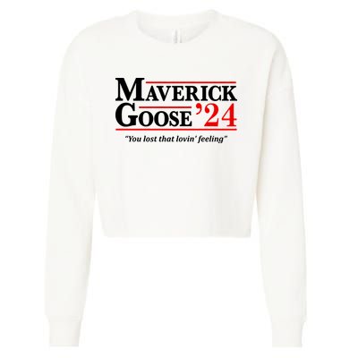 Maverick Goose 24 2024 Election Maverick For President USA Pilot Cropped Pullover Crew