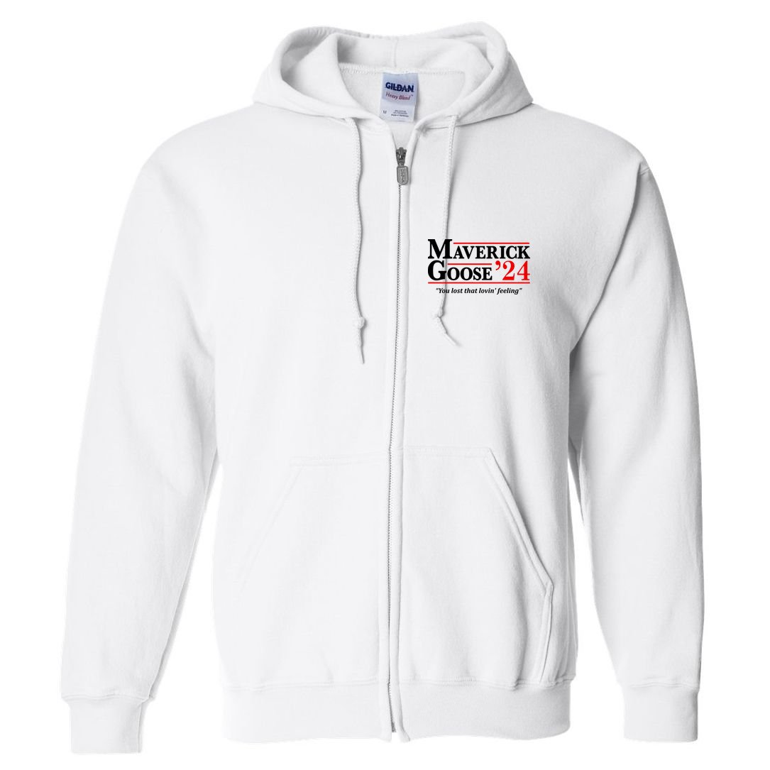 Maverick Goose 24 2024 Election Maverick For President USA Pilot Full Zip Hoodie
