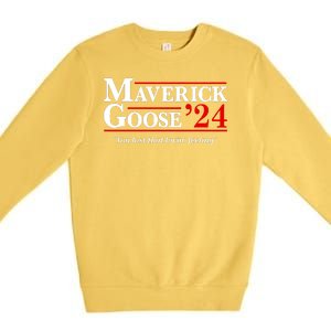 Maverick Goose 24 2024 Election Maverick For President USA Pilot 2024 Premium Crewneck Sweatshirt