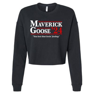 Maverick Goose 24 2024 Election Maverick For President USA Pilot 2024 Cropped Pullover Crew