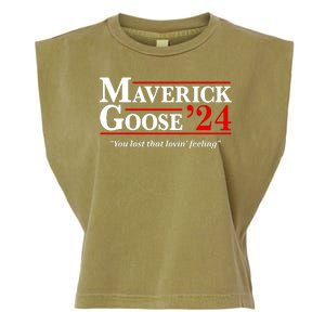 Maverick Goose 24 2024 Election Maverick For President USA Pilot 2024 Garment-Dyed Women's Muscle Tee