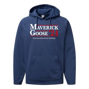 Maverick Goose 24 2024 Election Maverick For President USA Pilot 2024 Performance Fleece Hoodie