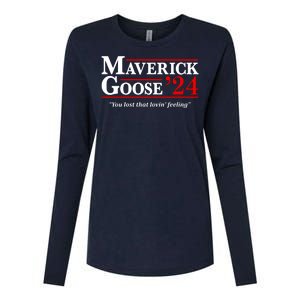 Maverick Goose 24 2024 Election Maverick For President USA Pilot 2024 Womens Cotton Relaxed Long Sleeve T-Shirt